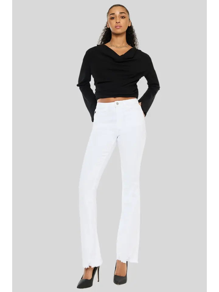 White Kancan Bootcut Jeans