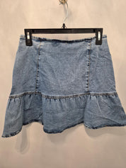 Ruffled Denim Skirt
