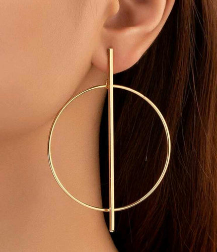 Modern Gold Syllish Earrings
