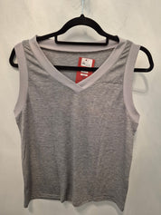 Purple Ribbed Grey Tank Top