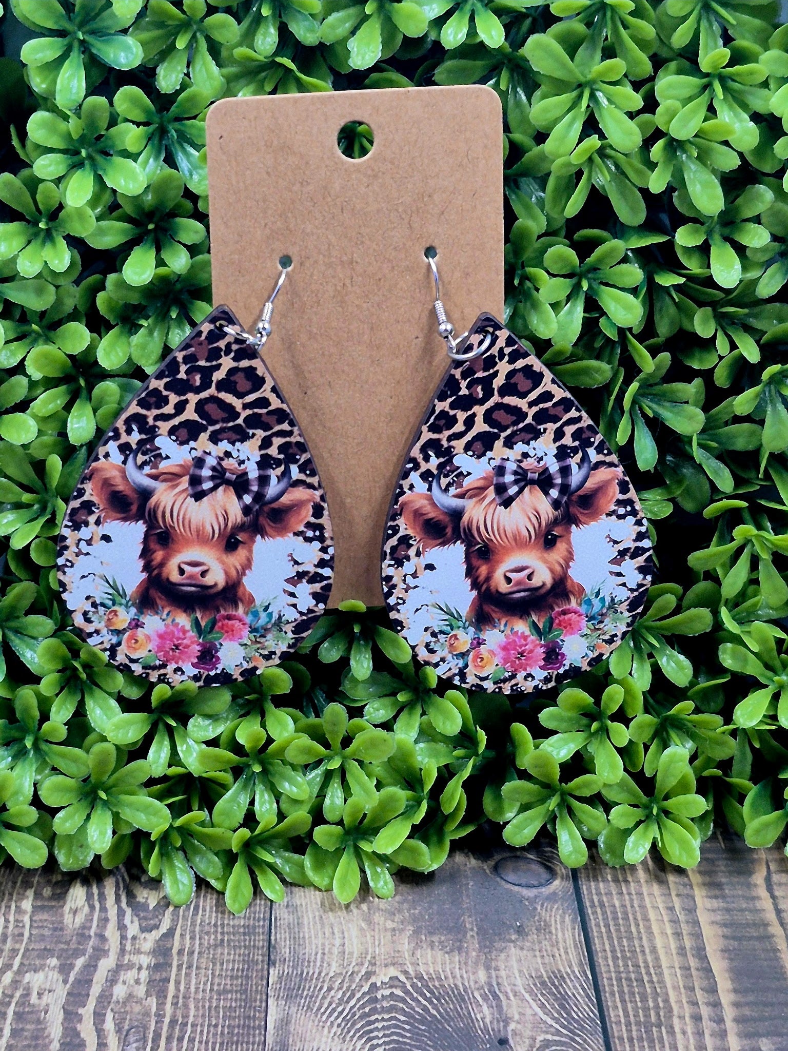 Baby Cow Leopard Earring