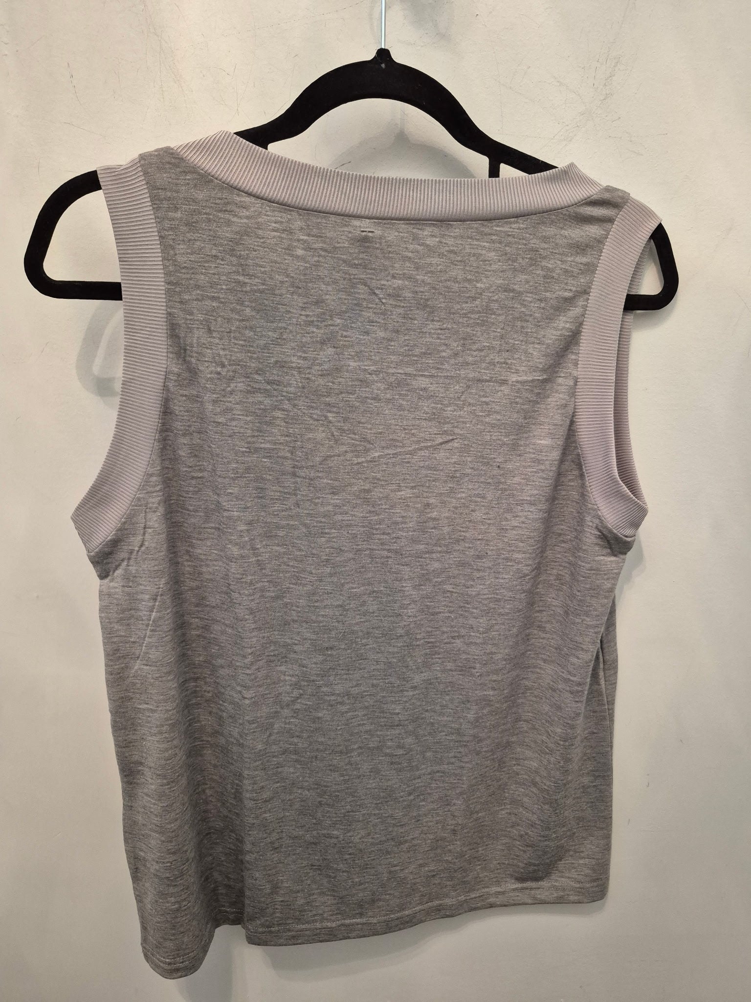 Purple Ribbed Grey Tank Top