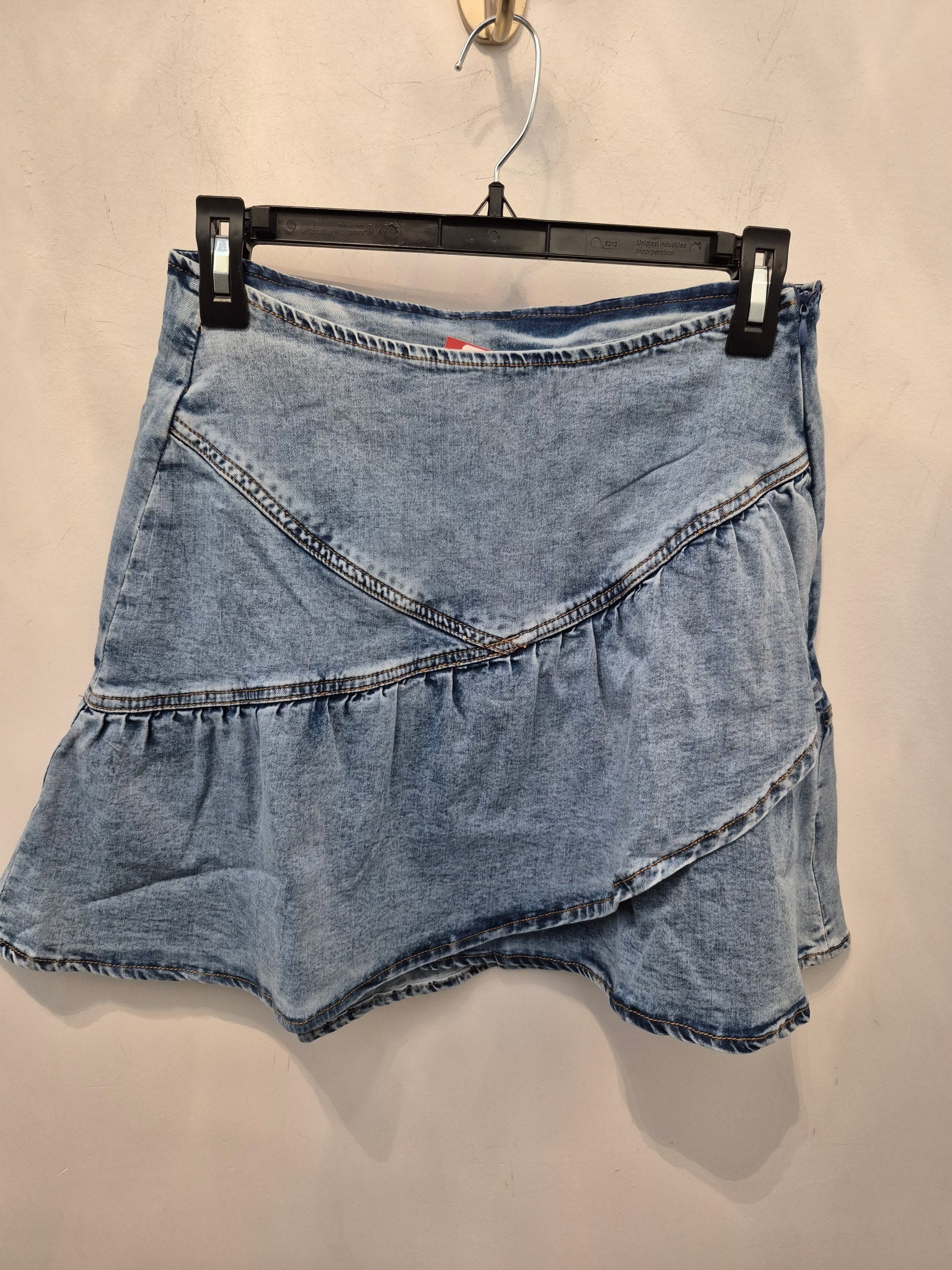 Ruffled Denim Skirt