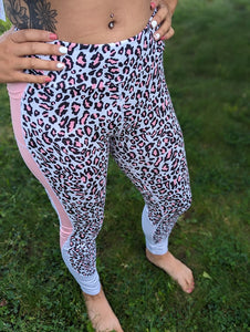 Yoga Trendy Leopard Print One Shoulder Cut Out Sports Set