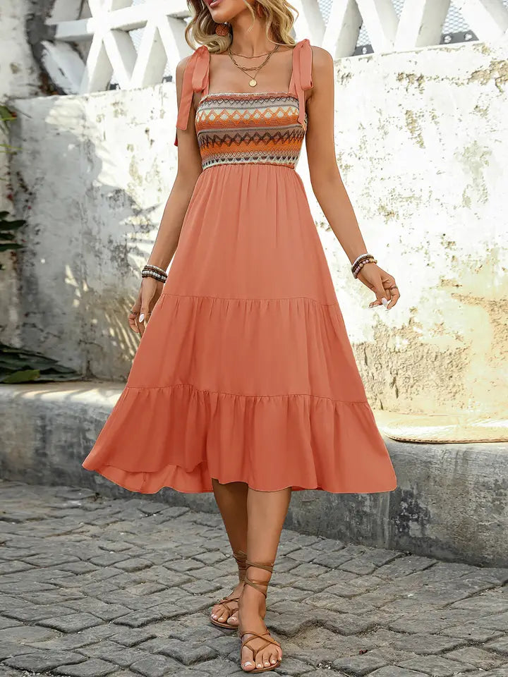 Camisole A Hem Patchwork Dress