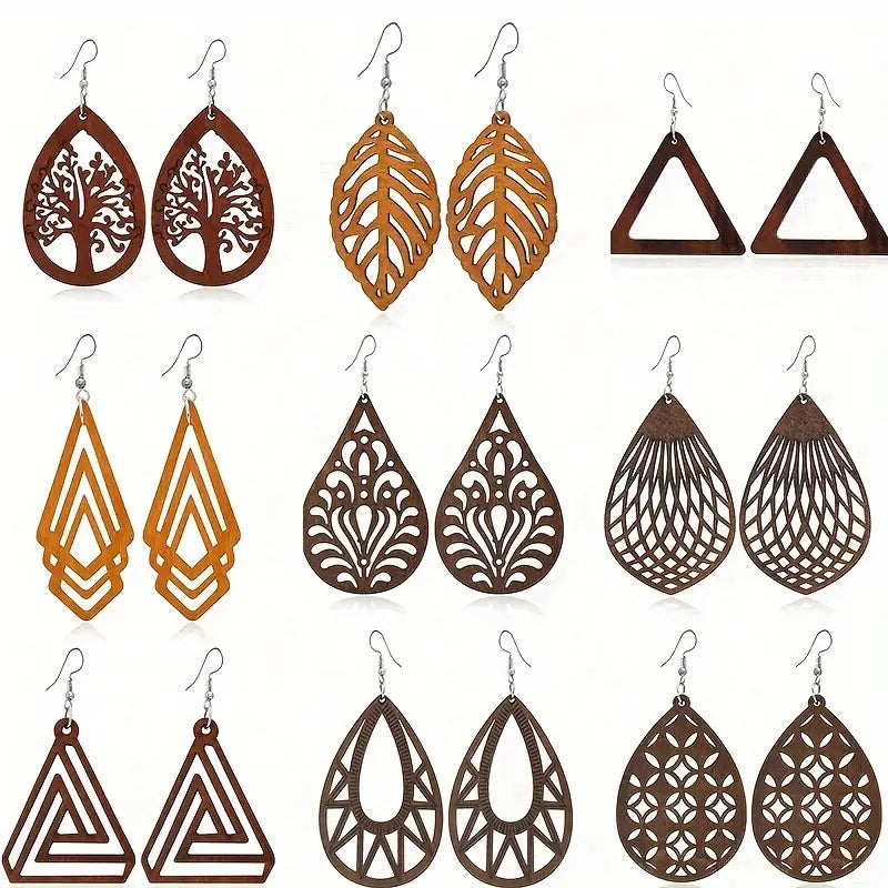Wood Assorted Earrings