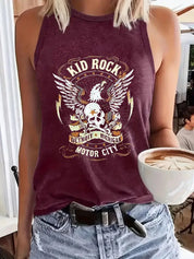 Vintage Retro Rock N Roll Graphic Tank Top