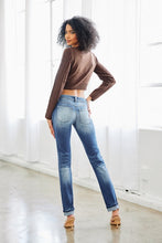 Load image into Gallery viewer, Kancan Mid Rise Repaired Skinny Straight Jeans