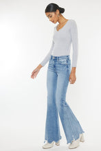 Load image into Gallery viewer, Kancan Mid Rise Raw Hem Flare Jeans