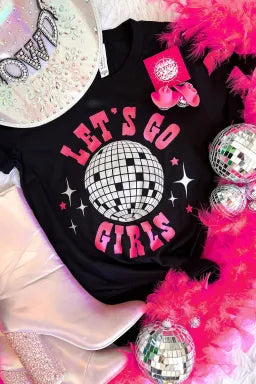 LET'S GO GIRLS Disco Ball Graphic Tee