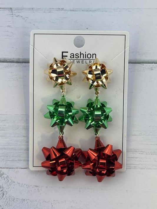 Bow Ornament Earrings