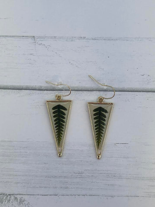 Triangle Tree Leaf Earrings