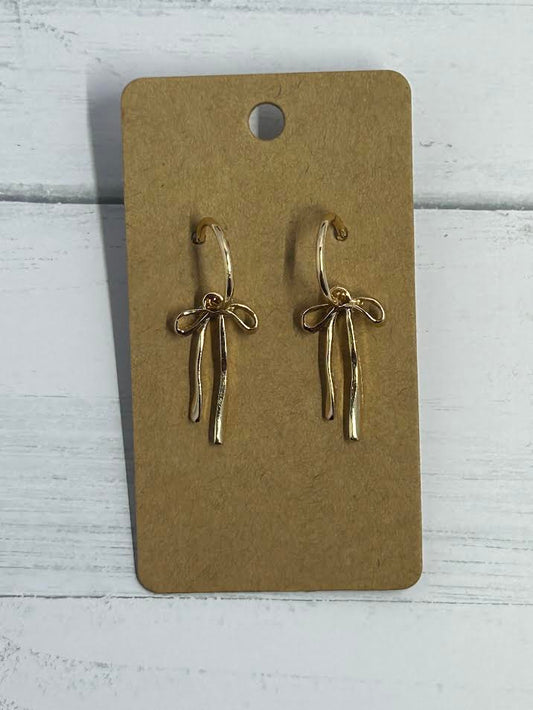 Gold Bow Earrings