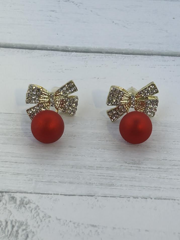 Christmas Bow Earrings