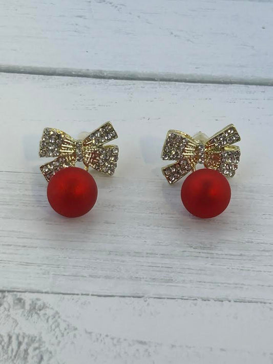 Christmas Bow Earrings