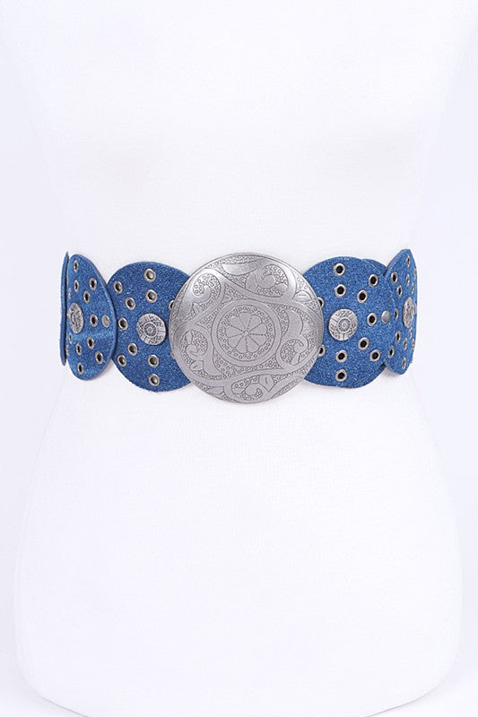 Metal Buckle Rivet Denim Iconic Belt