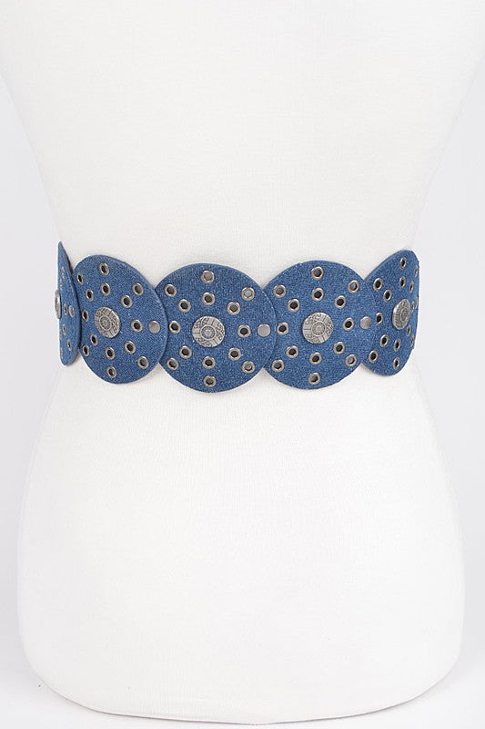 Metal Buckle Rivet Denim Iconic Belt