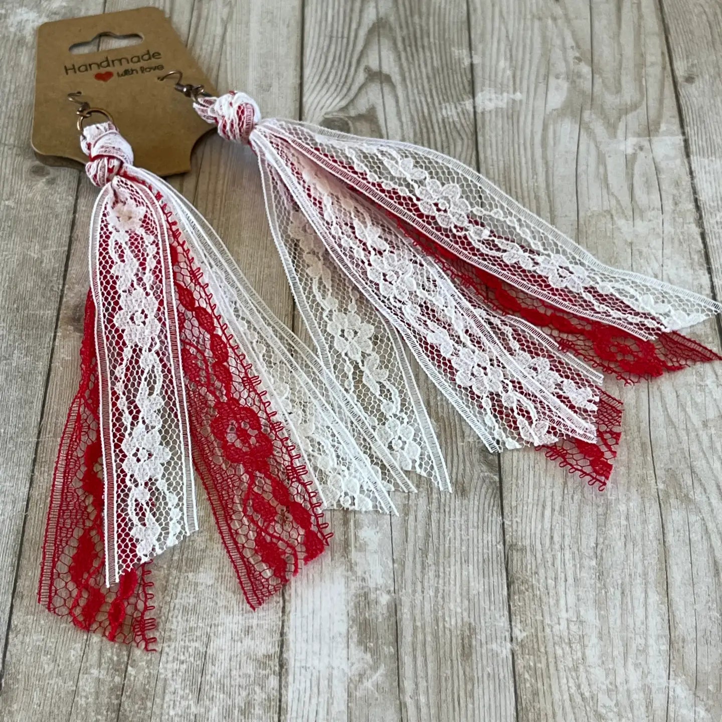 Open Window Studios Ribbon Tassel Earrings