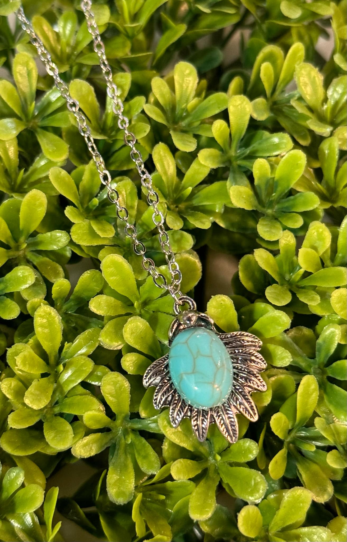 Turquoise Flower Necklace