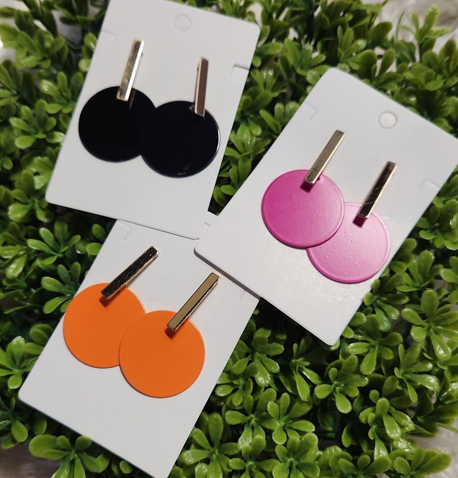 Circle Retro Color Earrings