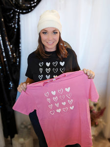 Heart Collage Pink Tee
