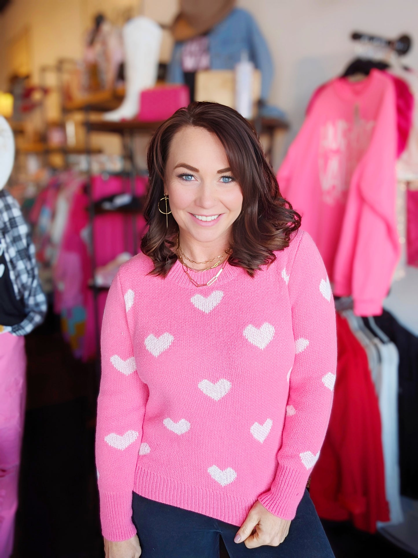 Perfect Pink Hearts Sweater