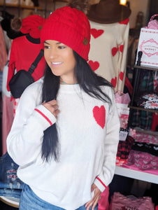 Red Heart Pocket Sweater