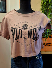 cropped short sleeve wild west shirt