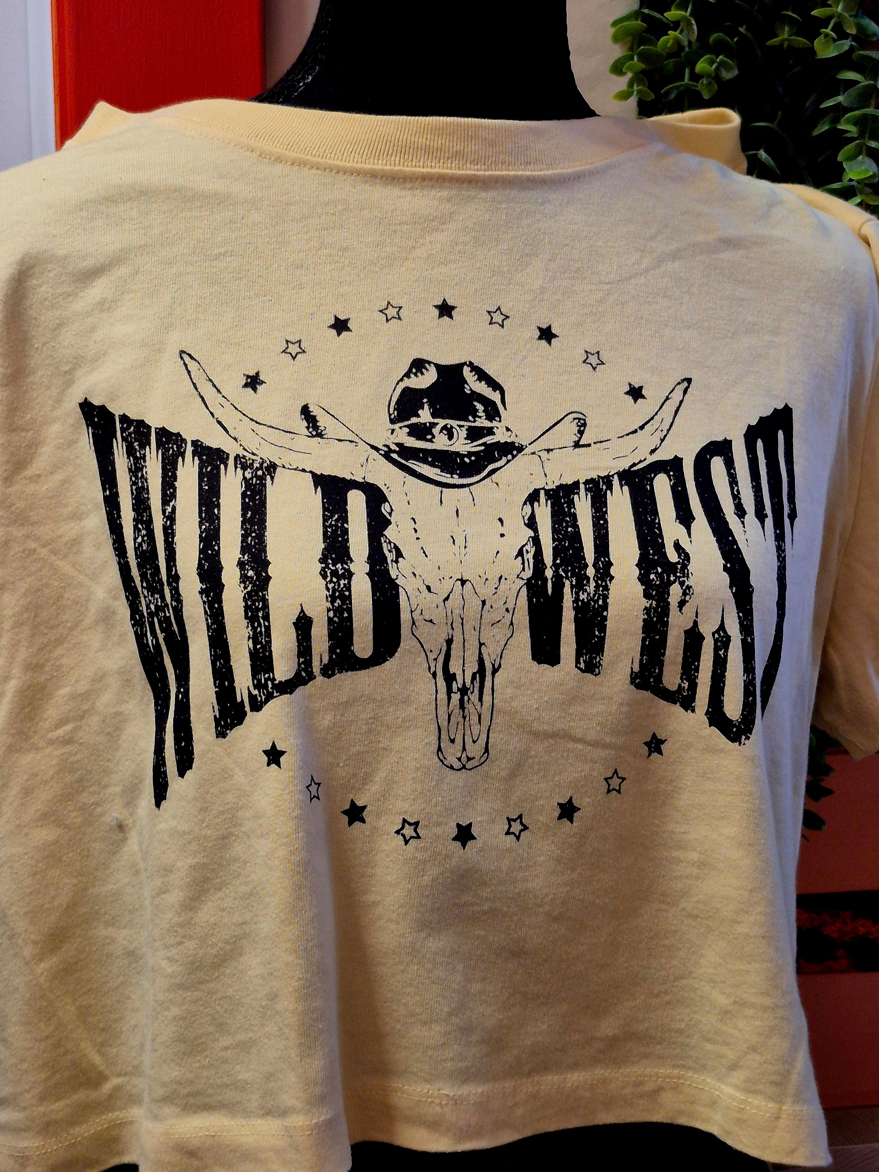 cropped short sleeve wild west shirt