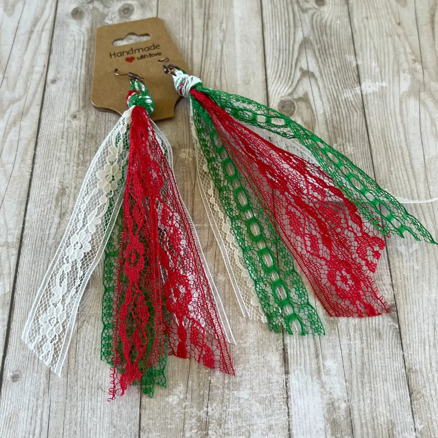 Open Window Studios Ribbon Tassel Earrings