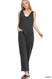 Casual Adjustable Strap Baggy Jumpsuit With Pockets