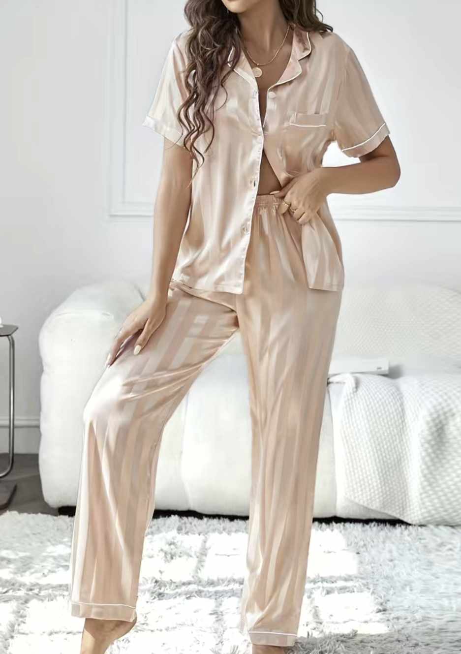 Silk Pink PJ Set