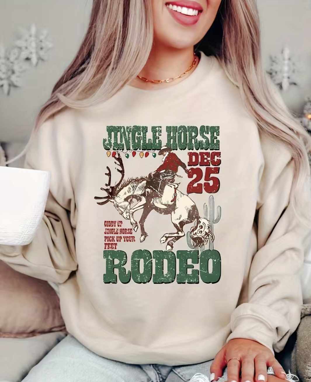 Rodeo Christmas Thick Sweatshirt