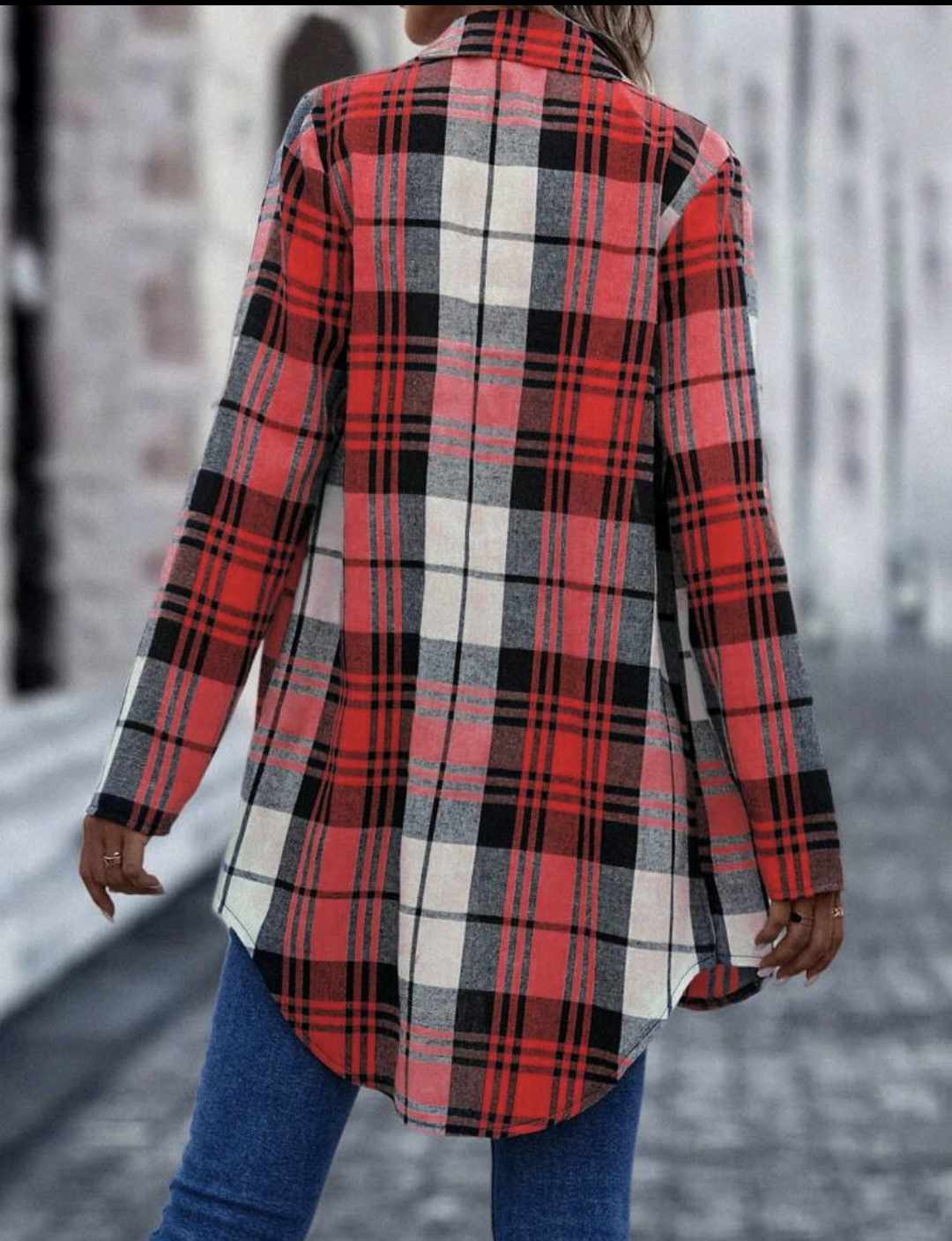 Red Plaid Tunic Flannel