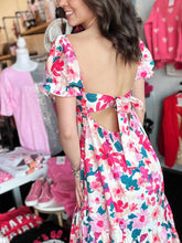 Load image into Gallery viewer, Spring Fling Bow Floral Print Dress