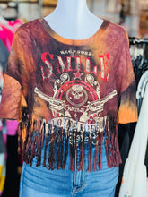 Load image into Gallery viewer, Love and Roses Fringe Cropped Tee
