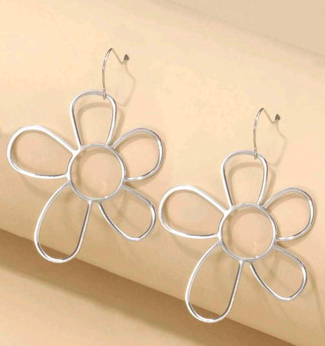 Silver Flower Power Earrings
