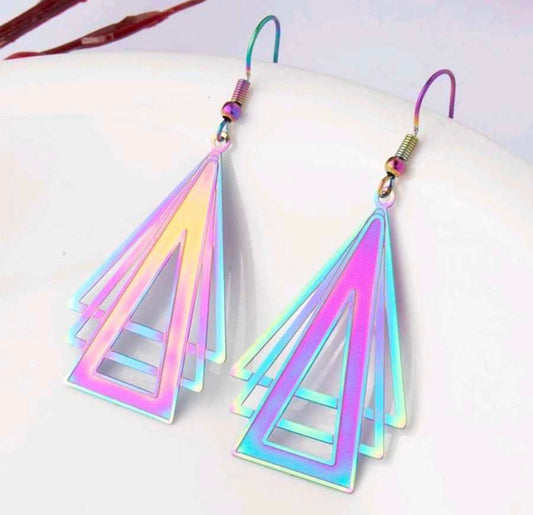 Fun Modern Neon Light Catch Earrings