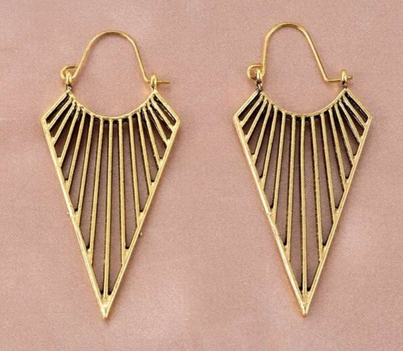 Badass Point Gold Earrings