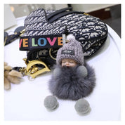 Fox Fur Doll Keychain Pendant