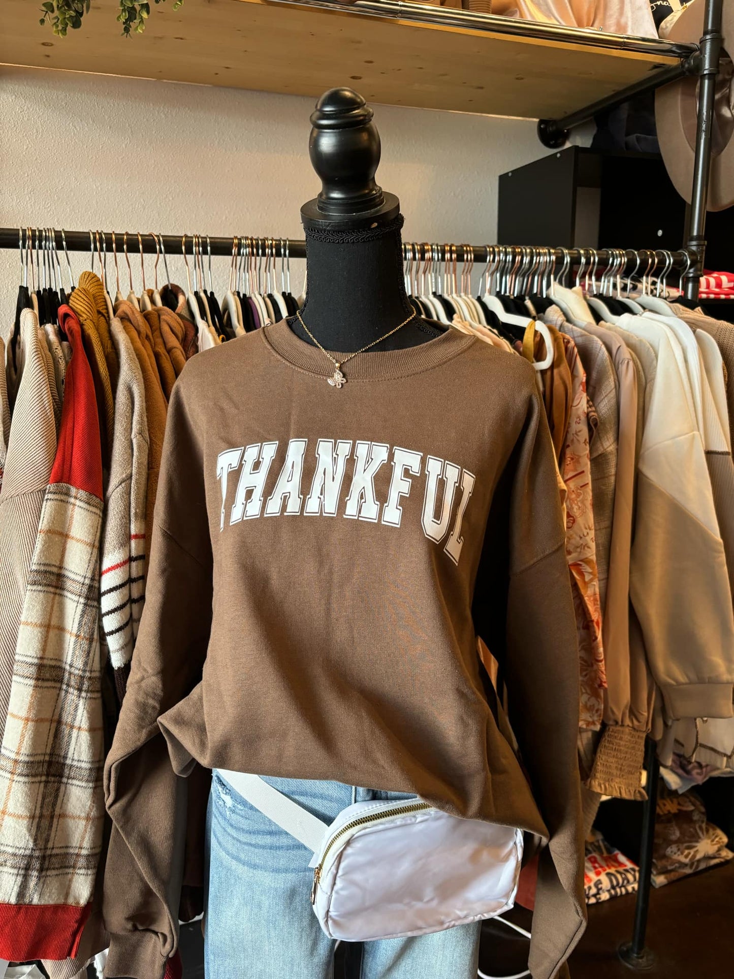 Brown Thankful Sweatshirt