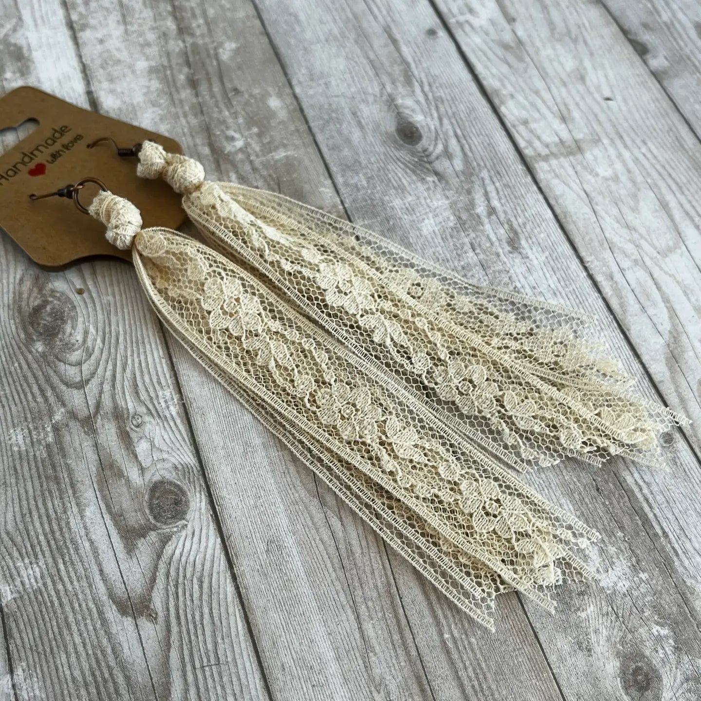 Open Window Studios Ribbon Tassel Earrings