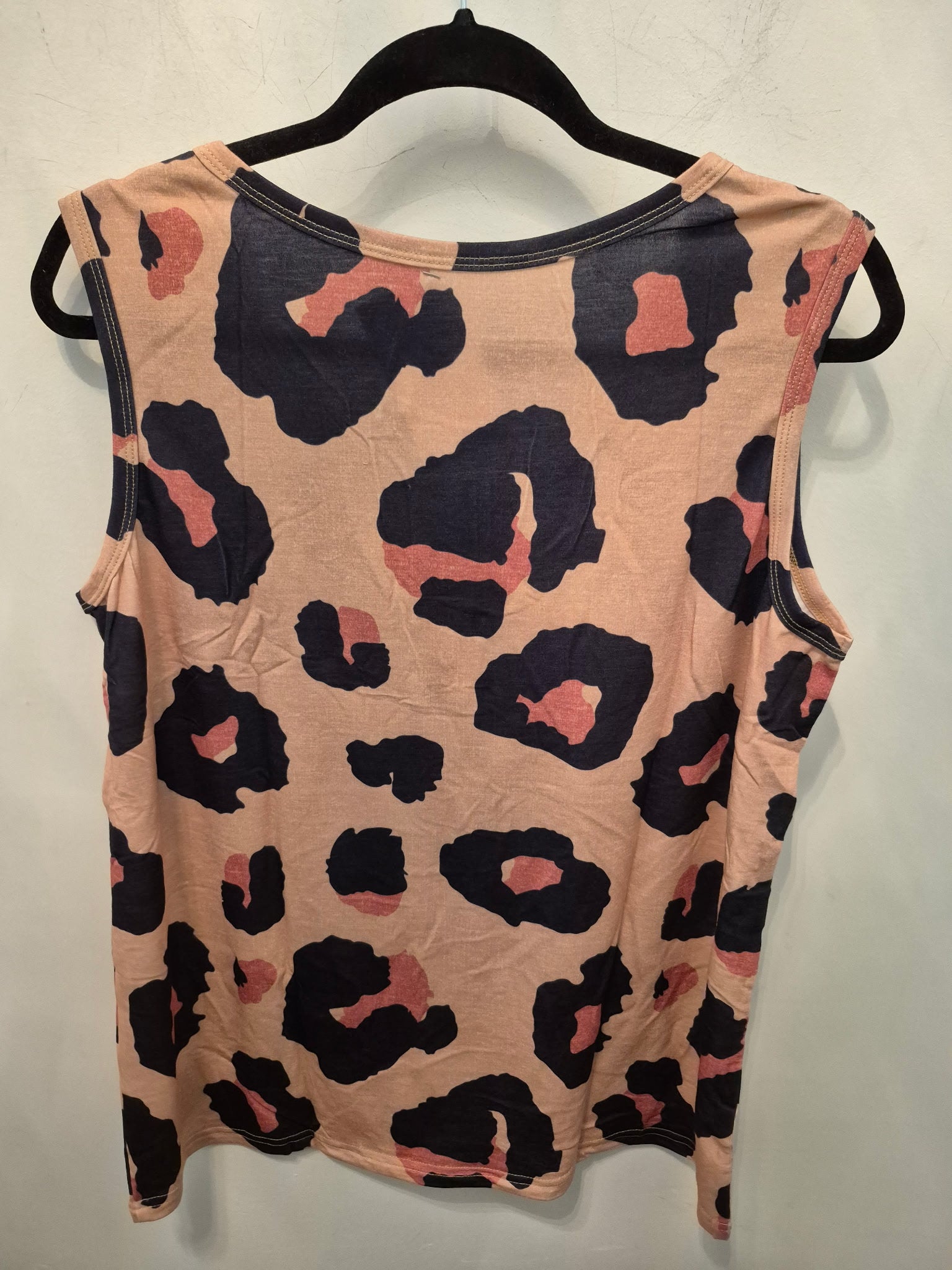 Half Buttoned Leopard Print Tank Top