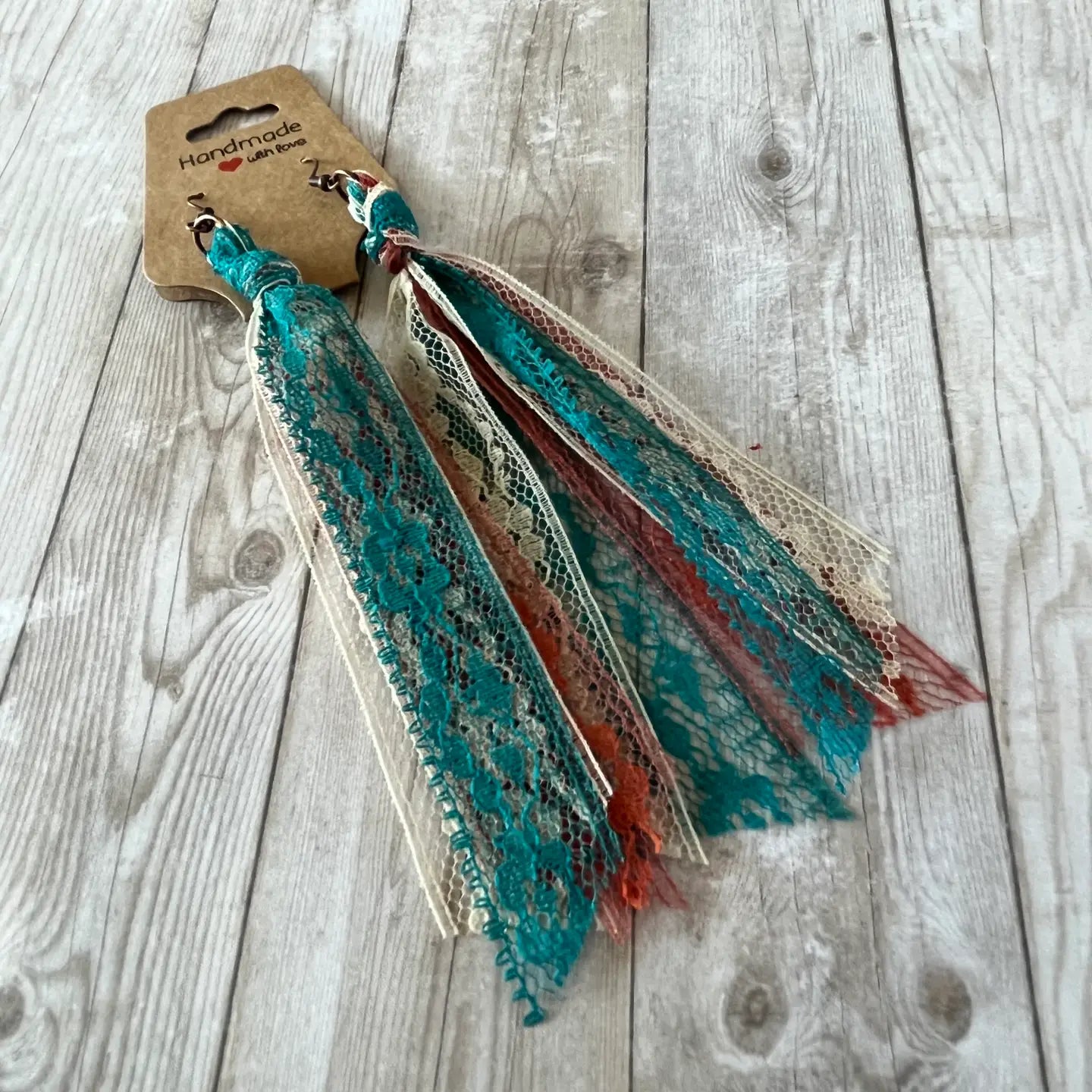 Open Window Studios Ribbon Tassel Earrings