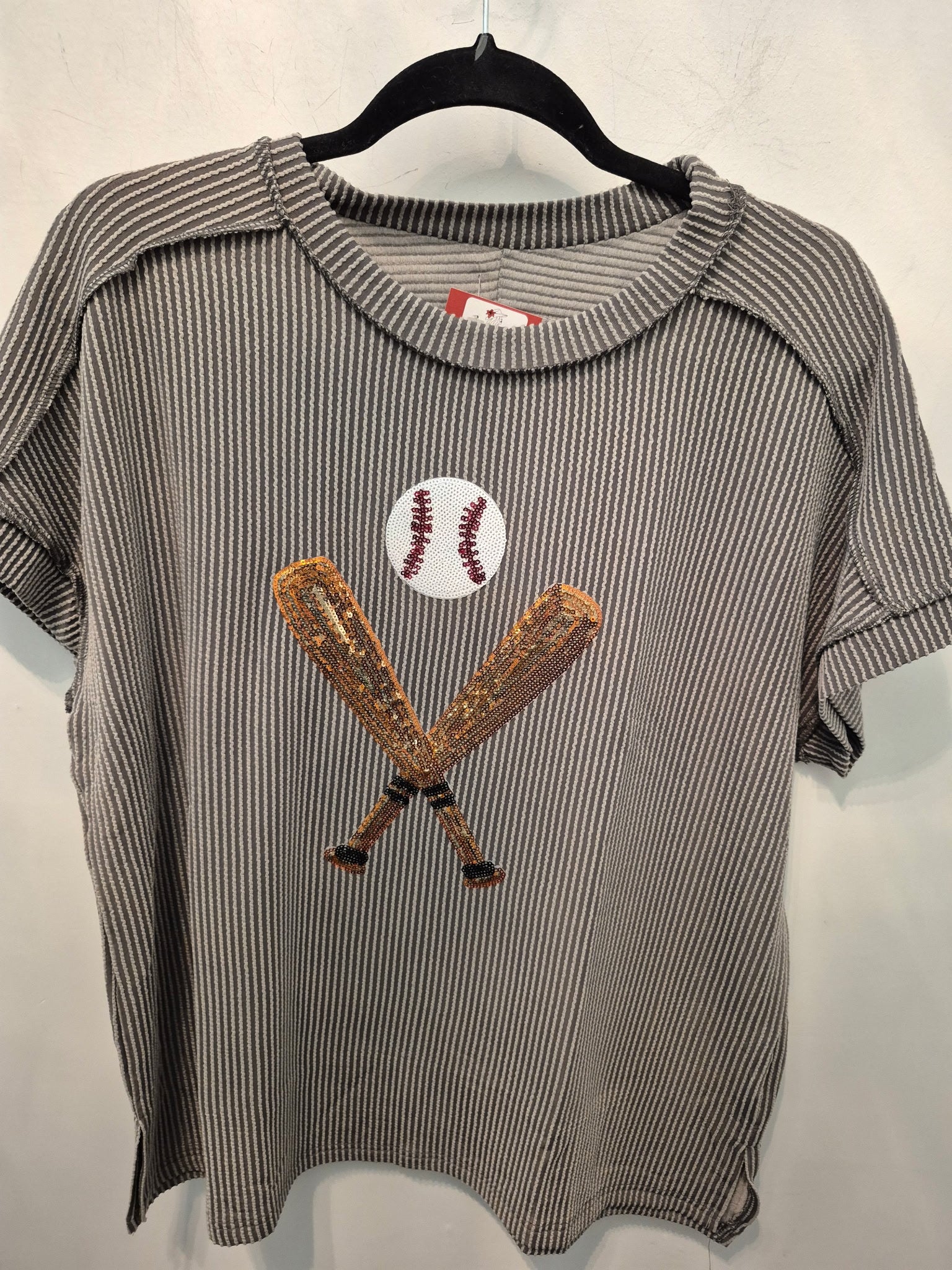 Ribbed Baseball T-Shirt