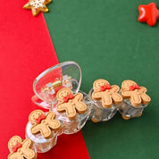 Gingerbread Man Christmas Fashion Hair Claw Clip