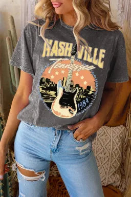 NASHVILLE Tennessee Vintage Music Graphic Tee