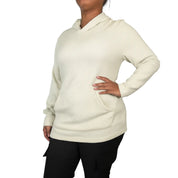 Loose Fit Waffle Knit Thermal Pullover Hoodie