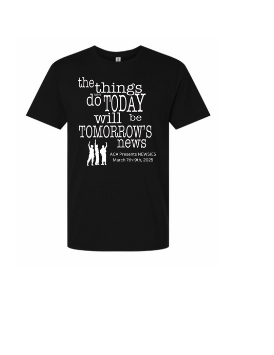 Ascent Classical Academy NEWSIES fundraiser shirt