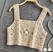 Hope + Sunshine Crochet Lace Crop Tank – One Size